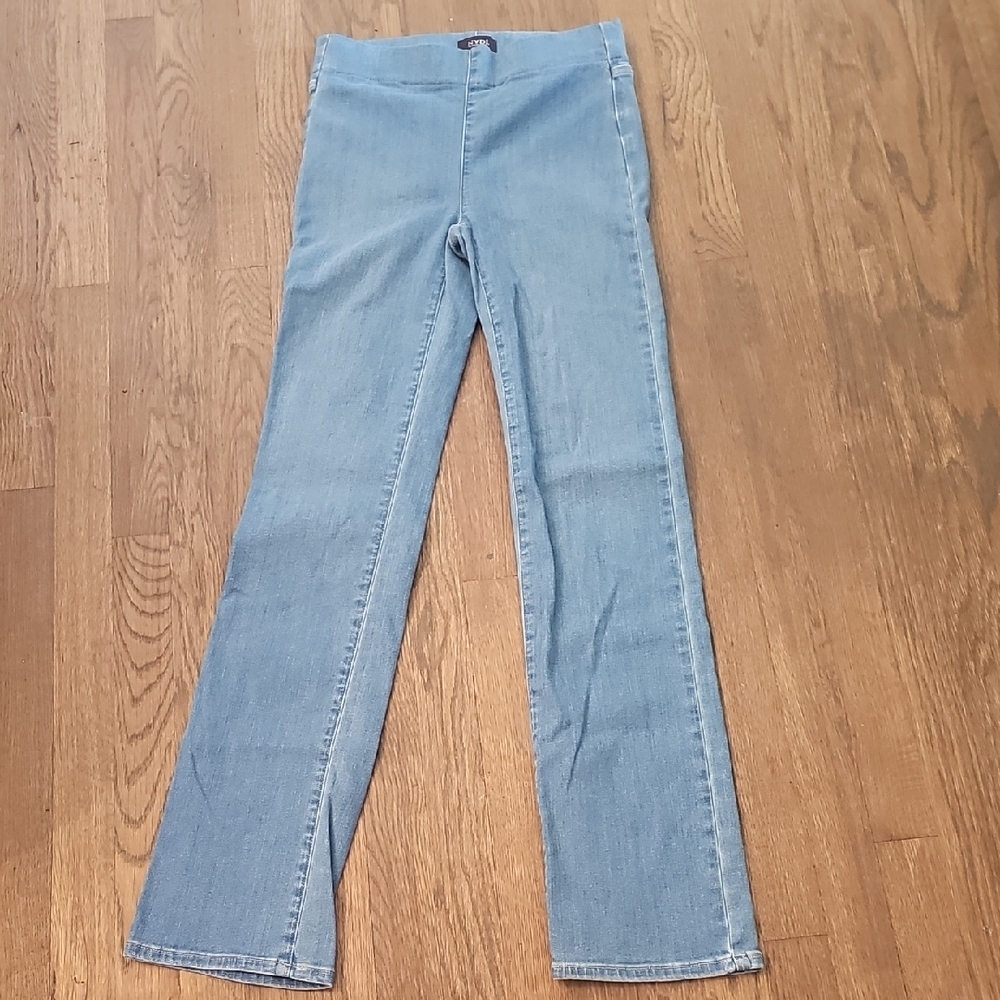 NYDJ Light Wash Blue Straight Legging Jeans Slim Sz S Lux